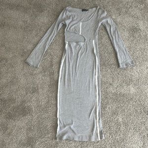 Grey MIDI Dress